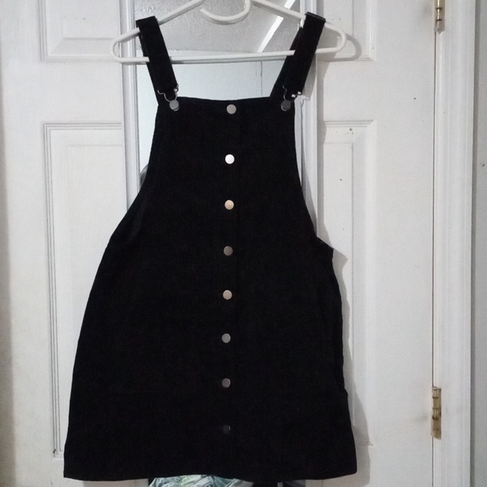 A black overall dress